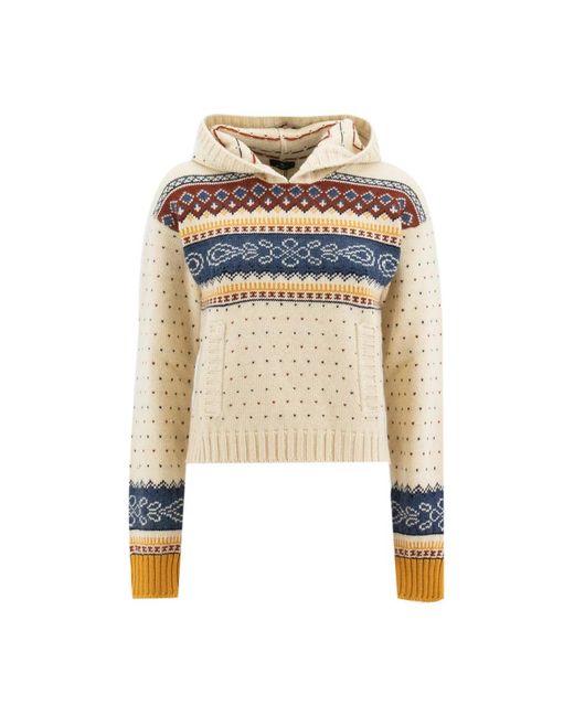 Etro Truien & Vesten ,Wol Wollen Hoodie in het White