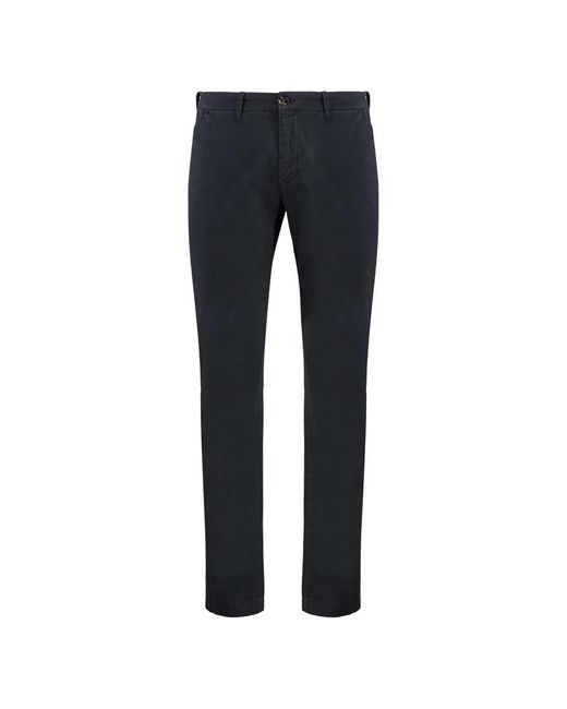 Moorer Broeken ,Blauw ,Katoen Katoenen Chino Broek Met Zakken in het Blue voor heren
