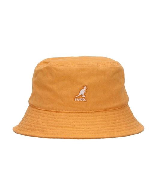 Kangol Brown Gewaschener Eimer Papaya Milch Fischerhut