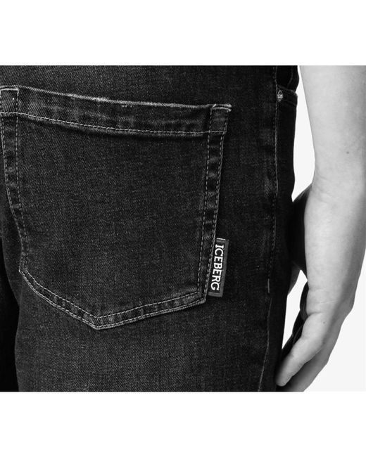 Iceberg Black Slim-Fit Jeans for men