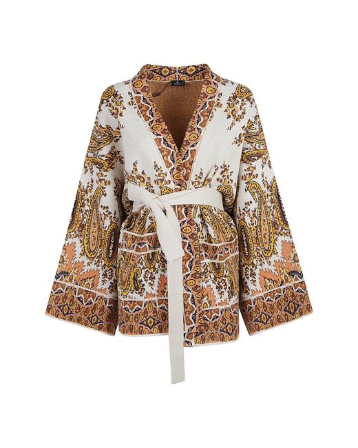 Etro Brown Cardigans