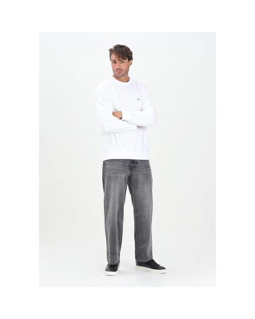Calvin Klein Gray Straight Fit Jeans for men