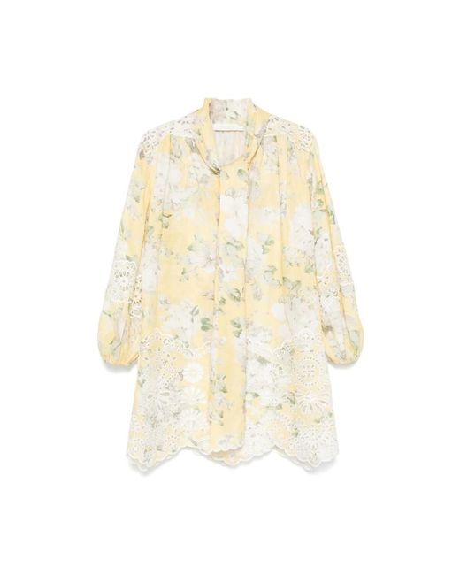 Zimmermann Natural Short Dresses
