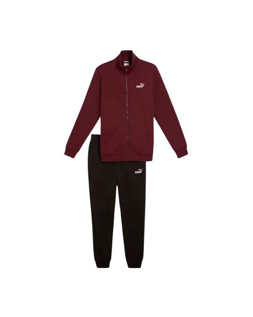 PUMA Fitness ,Rood ,Tuta Completa Felpa Zip + Pantalone in het Red voor heren