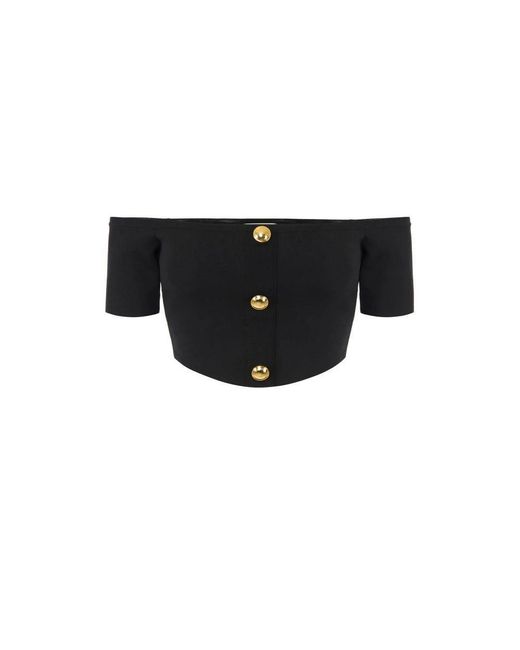 Elisabetta Franchi Black Sleeveless Tops