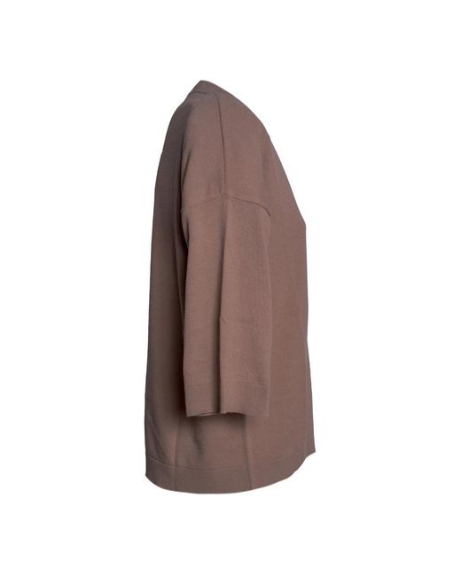 Kangra Brown V-Neck Knitwear