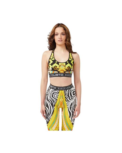 Custoline Fitness ,Veelkleurig ,Zebra Print Racerback Sports Bra in het Metallic