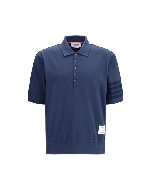 Thom Browne Blue Polo Shirts for men