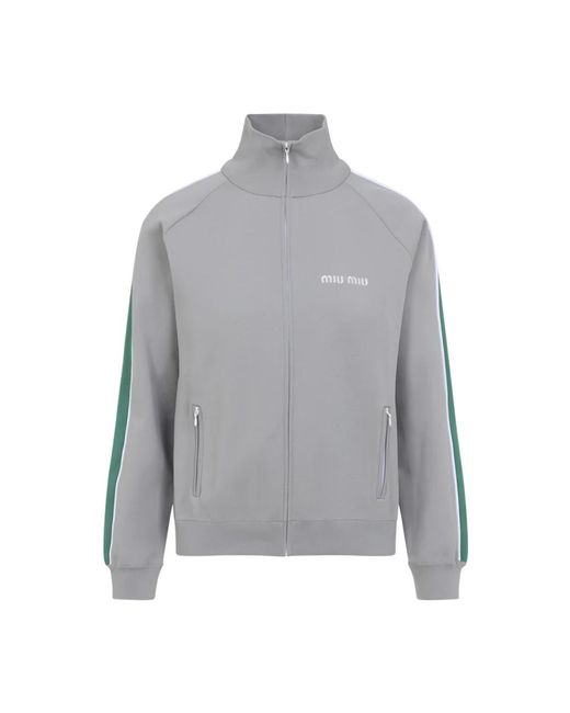 Miu Miu Gray Zip-Throughs