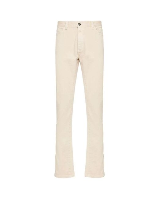 Zegna Natural Straight Trousers for men