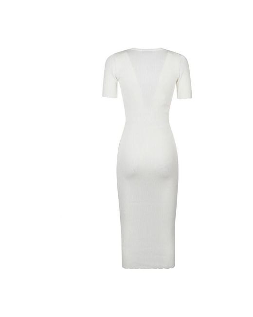 Elisabetta Franchi White Midi Dresses