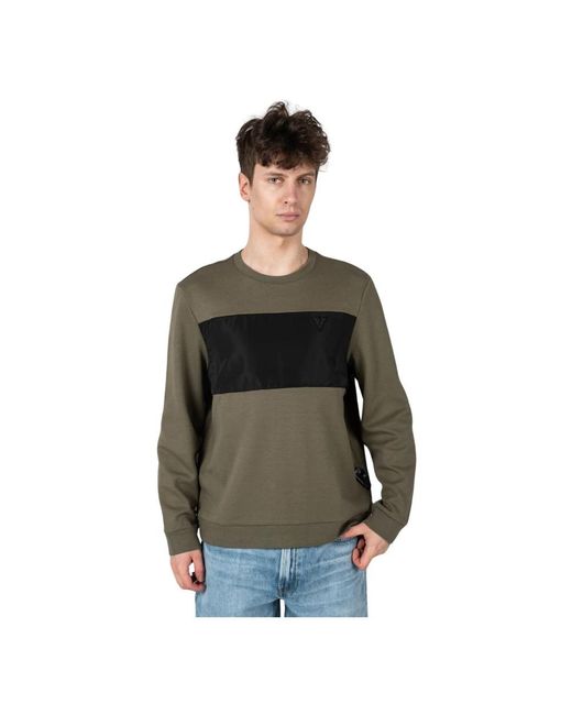 Guess Hoodies & Sweatvesten ,Groen ,Elegante Minimalistische Sweater in het Green voor heren