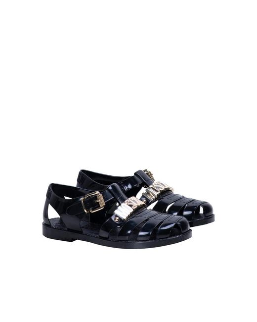 Moschino Blue Flat Sandals
