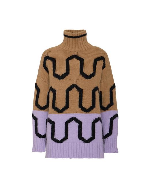 LaDoubleJ Truien & Vesten ,Wol Comber Turtleneck in het Natural