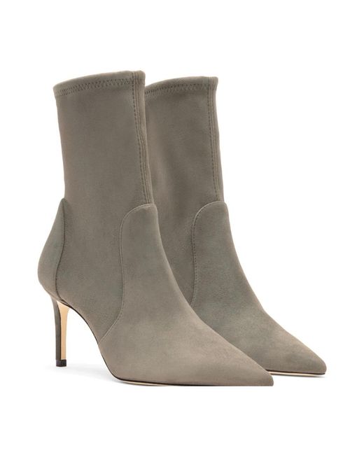 Stuart Weitzman Gray Heeled Boots