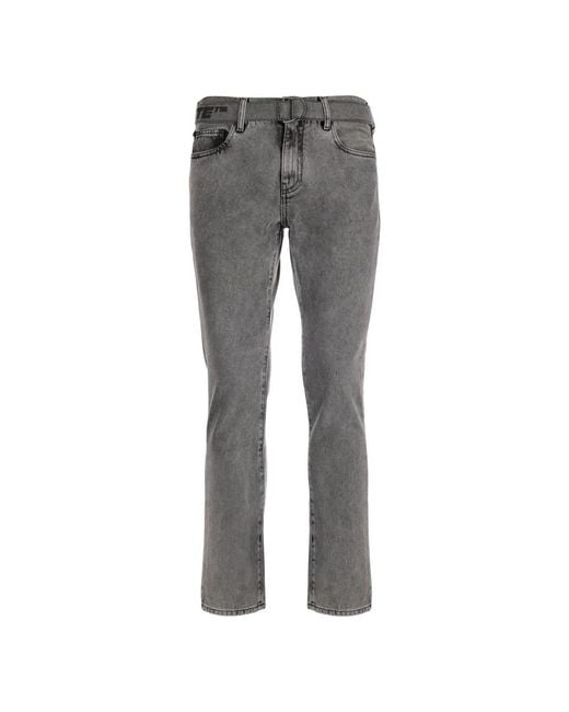 Off-White c/o Virgil Abloh Gray Straight Jeans for men