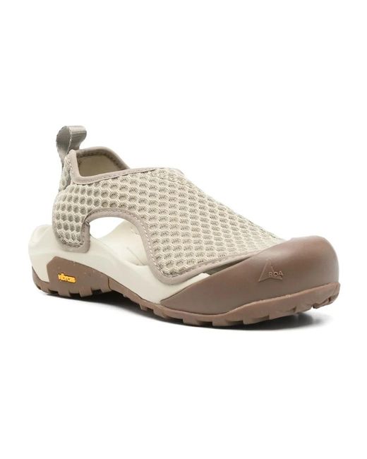 Roa White Flat Sandals