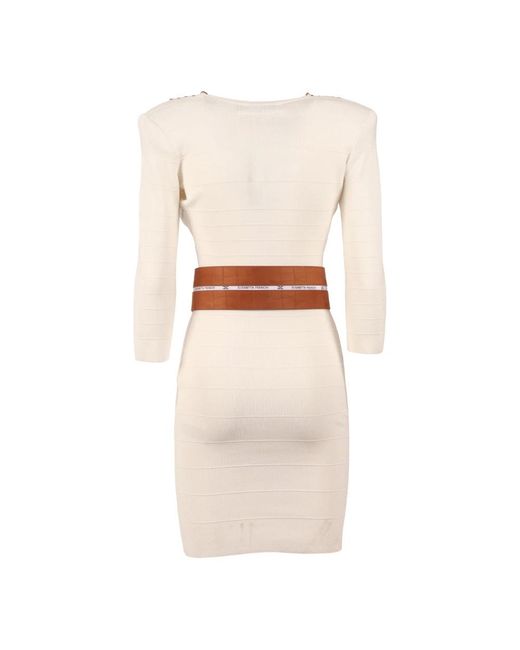 Elisabetta Franchi Pink Knitted Dresses