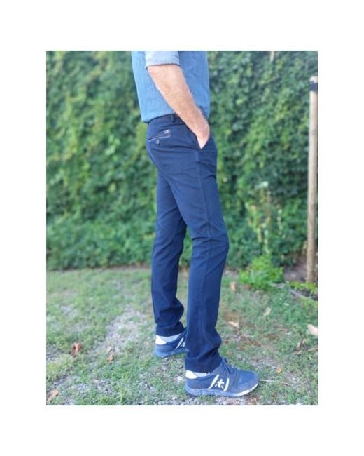 Mason's Blue Slim-Fit Trousers for men