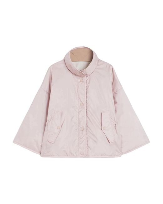 Weekend by Maxmara Jassen ,Roze ,Katoen Ronco Cape in het Pink