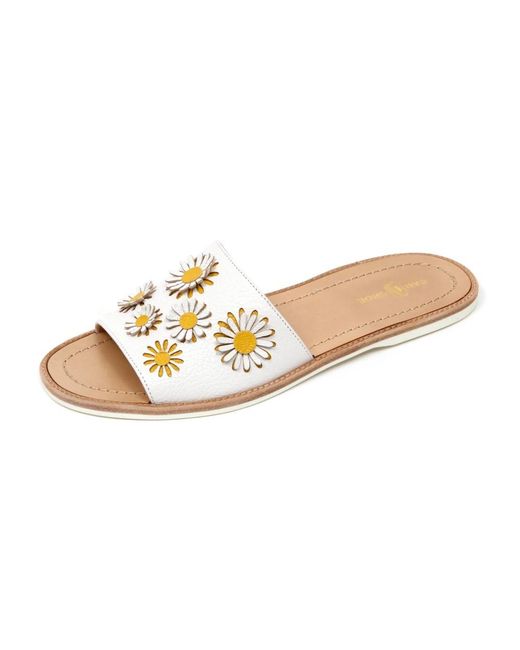 Car Shoe White Sliders