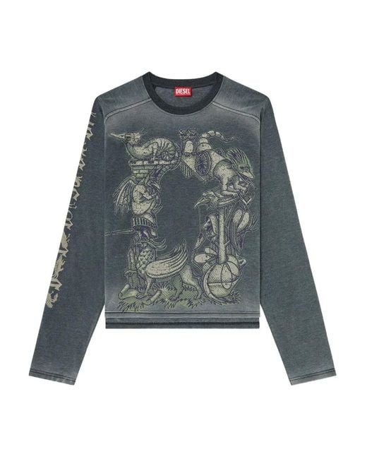 DIESEL Gray Sweatshirts for men