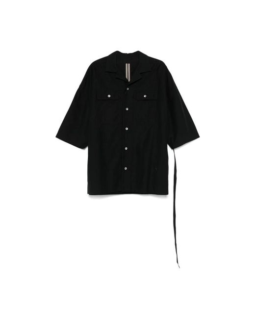 Rick Owens Short Sleeve Shirts in het Black voor heren