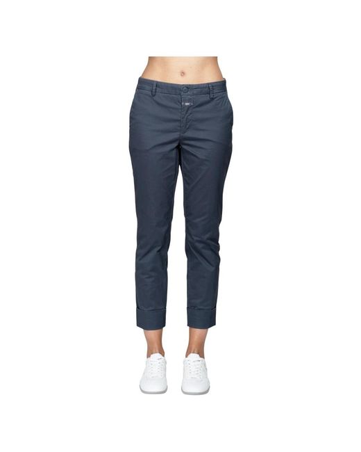 Closed Blue Cropped Trousers