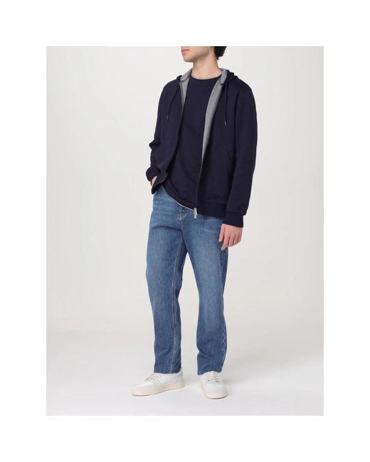 Brunello Cucinelli Blue Zip-Throughs for men
