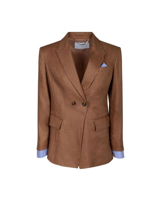 Bilba chaqueta marrón claro de doble botonadura Nenette de color Brown