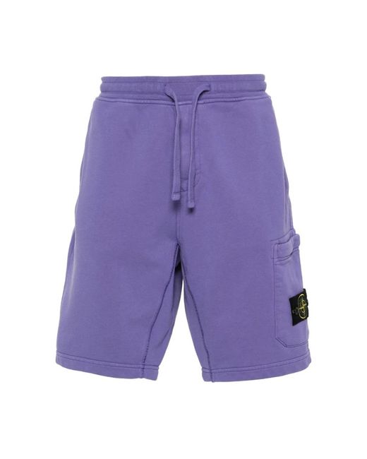 Stone Island Blue Casual Shorts for men