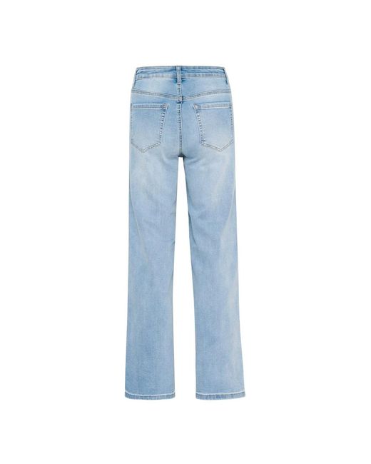Straight Jeans Kaffe de color Blue