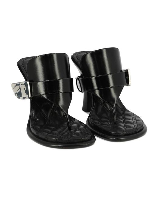 Burberry Black Heeled Mules