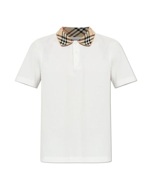 Burberry White Polo Shirts for men