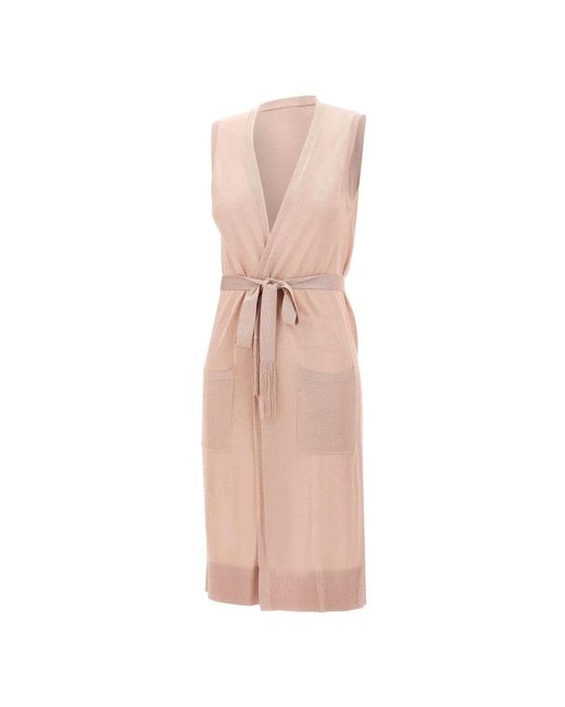 Kangra Lurex Lange Vest in het Pink