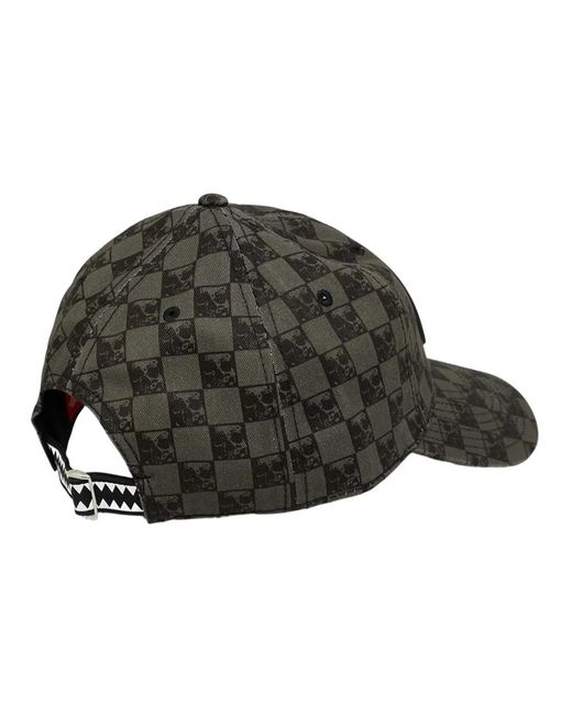 Sprayground Green Skull Checkered Cap