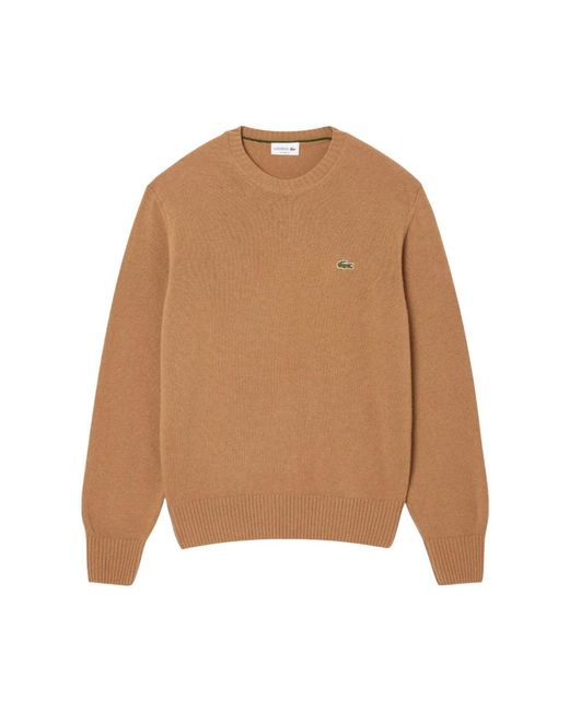 Lacoste Brown Round-Neck Knitwear for men