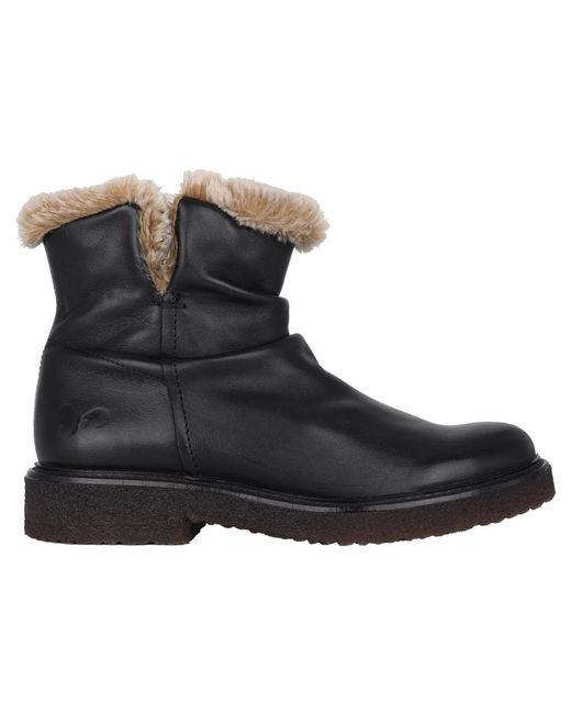 Felmini Schoenen ,Zwart ,Wol Warmlined Zipper Boot in het Black