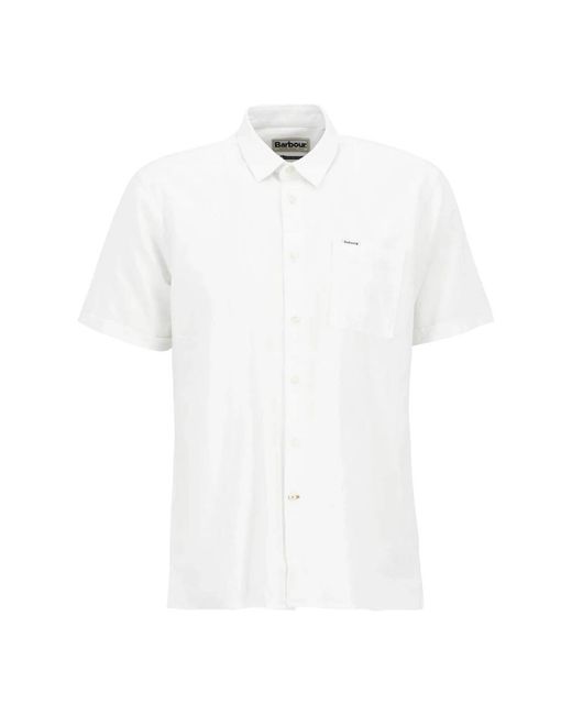 Barbour White Short Sleeve Shirts for men