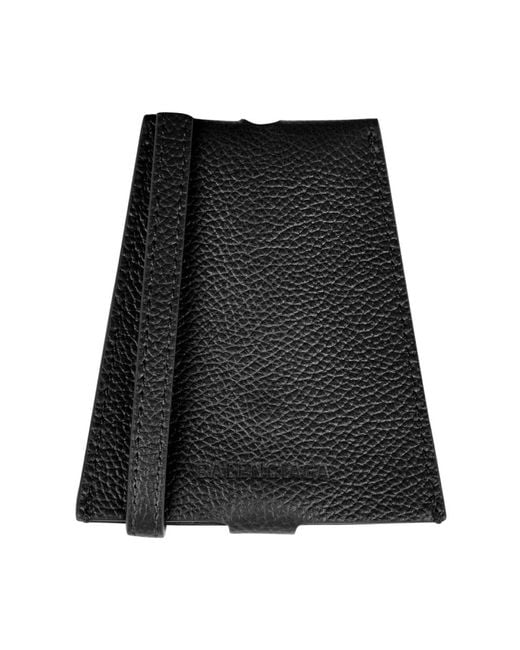Balenciaga Schlüsselanhänger Halskette Logo Leder Italien in Black für Herren