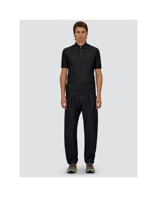 Herno Black Polo Shirts for men