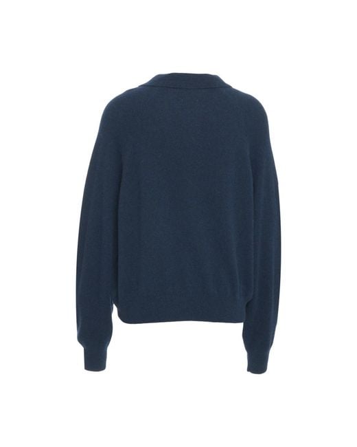 Crush Kasjmier Polo Kraag Sweater Blu in het Blue