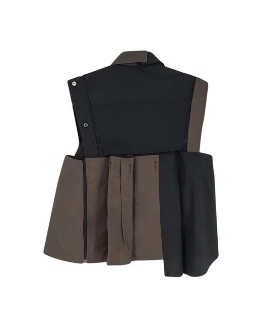 Sacai Black Vests