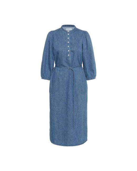 Part Two Blue Midi Dresses