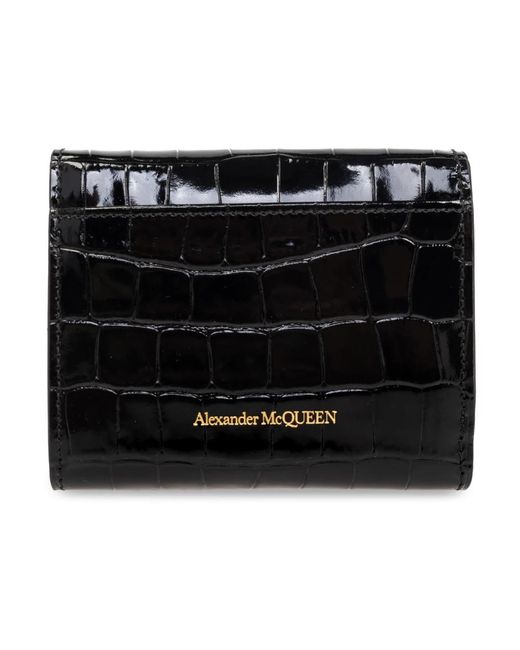 Alexander McQueen Black Lederbrieftasche