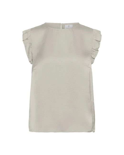 Kaffe Gray Elegantes Top Mit Rüschenärmeln