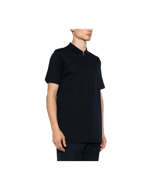 Kiton Tops ,Zwart ,Katoen Zwart Katoenen Poloshirt in het Black voor heren