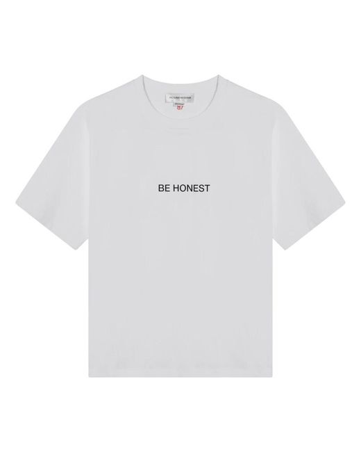 Victoria Beckham White Kurzarm Rundhals T-Shirt