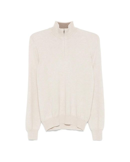 Cashmere Knitwear di Barba Napoli in White da Uomo