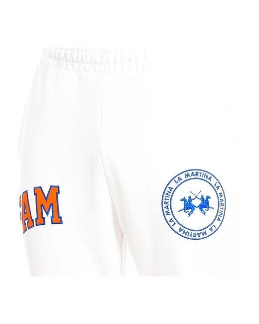 La Martina White Sweatpants for men